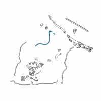 OEM 2012 Hyundai Veracruz Hose & Connector Assembly-Windshield Washer Diagram - 98660-3J000