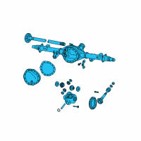 OEM 2003 Dodge Ram 2500 Axle-Service Rear Diagram - 5086974AC