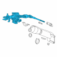 OEM 2002 Honda Odyssey Column Assembly, Steering (Driver Side) Diagram - 53200-S0X-A03