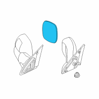 OEM Dodge Ram 1500 Glass-Mirror Replacement Diagram - 5161011AA