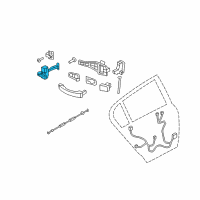 OEM Saturn Astra Check, Rear Side Door Diagram - 13107851