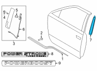 OEM 2022 Ford F-150 MOULDING - DOOR OUTSIDE Diagram - ML3Z-15255A34-AAPTM