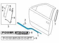 OEM 2021 Ford F-150 WEATHERSTRIP ASY - DOOR WINDOW Diagram - ML3Z-1521452-A