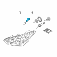 OEM 2019 Hyundai Elantra Front Position Lamp Socket Diagram - 92161-2E000