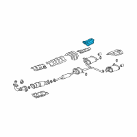 OEM Acura TSX Plate, Passenger Side Muffler Baffle Diagram - 74656-SEA-000