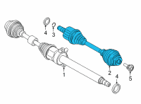 OEM BMW M235i xDrive Gran Coupe OUTPUT SHAFT LEFT Diagram - 31-60-5-A2E-057