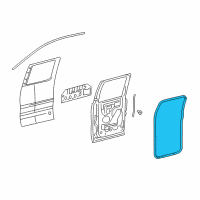 OEM Ford F-150 Surround Weatherstrip Diagram - 7L3Z-16253A11-A