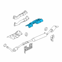 OEM 2001 Pontiac Montana Shield-Exhaust Muffler Heat Diagram - 15262493