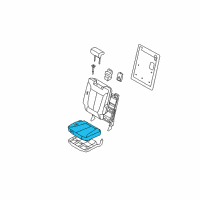 OEM 2008 Hyundai Santa Fe Pad Assembly-Rear Seat Cushion, LH Diagram - 89150-0W400
