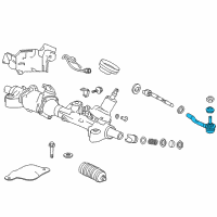 OEM 2015 Acura TLX End, Driver Side Tie Rod Diagram - 53560-T2A-A01