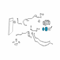 OEM 2010 Chrysler Town & Country PULLY Kit-A/C Compressor Diagram - 68031616AA