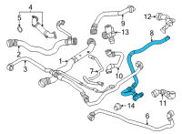 OEM 2020 BMW X3 COOLANT RETURN LINE INTAKE S Diagram - 17-12-9-797-623