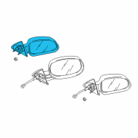 OEM Dodge Dakota Outside Rear View Mirror Diagram - 55077621AD