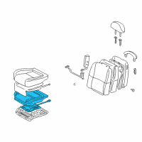 OEM Lexus Pad, Front Seat Cushion, LH (For Separate Type) Diagram - 71512-24050