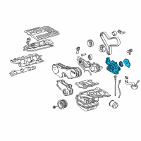 OEM Lexus ES300 Pump Assembly, Oil Diagram - 15100-0A040