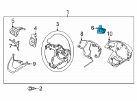 OEM Hyundai Kona Electric Paddle Shift Switch Assembly, Left Diagram - 96770-K4000-TRY