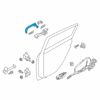 OEM 2015 Nissan Leaf Outside Handle Grip, Passenger Side Diagram - 82640-9N00A