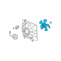 OEM 2002 Acura RSX Fan, Cooling Diagram - 19020-PND-003