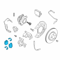 OEM 2018 BMW 540i Rear Disc Brake Pad Set Diagram - 34-21-6-885-451