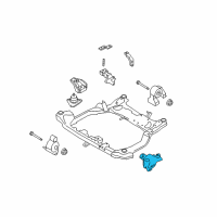 OEM 2010 Hyundai Elantra Transaxle Mounting Bracket Assembly Diagram - 21830-2H100