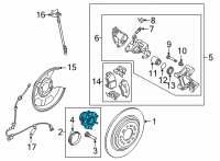 OEM Hyundai Front Wheel Hub Assembly Diagram - 51750-S1000