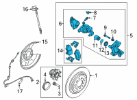 OEM 2022 Hyundai Santa Cruz BRAKE ASSY-RR WHEEL, RH Diagram - 58230-K5000