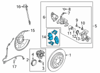 OEM 2022 Hyundai Santa Cruz PAD KIT-REAR DISC BRAKE Diagram - 58302-K5A00