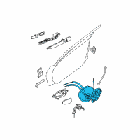 OEM Nissan Maxima Front Left (Driver-Side) Door Lock Actuator Diagram - 80501-ZY80A