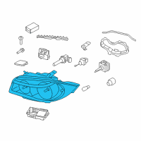 OEM 2013 BMW 135is Left Headlight Diagram - 63-11-7-273-841