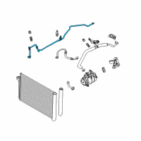 OEM 2008 BMW 650i Pressure Hose, Condenser, Evaporator Diagram - 64-53-9-155-346