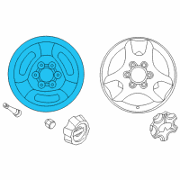 OEM 2001 Infiniti QX4 Aluminum Wheel Diagram - 40300-1W329