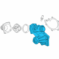 OEM 2000 BMW 740iL Water Pump Diagram - 11-51-0-393-336