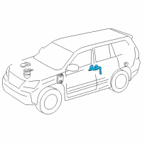 OEM Lexus GX460 Sensor Sub-Assembly, Height Control Diagram - 89408-60030