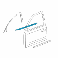 OEM 2006 Mercury Montego Belt Weatherstrip Diagram - 6G1Z-5421452-AA