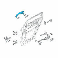 OEM 2021 Hyundai Santa Fe Rear Door Outside Handle, Right Diagram - 83660-S1000