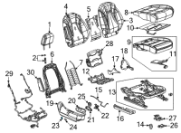 OEM 2020 Cadillac CT4 Adjust Knob Diagram - 84497607