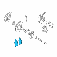 OEM 2002 Nissan Xterra Disc Brake Pad Kit Diagram - 41060-VK190