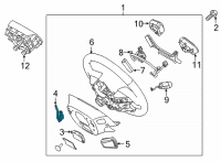 OEM Hyundai Paddle Shift Switch Assembly, Right Diagram - 96770-B1500-4X