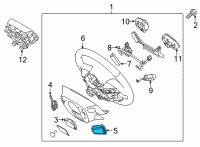 OEM Hyundai Paddle Shift Switch Assembly, Left Diagram - 96770-B1000-4X