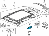 OEM 2022 Acura MDX Base Complete -R (Platinum Gray) Diagram - 34403-TJB-A01ZB