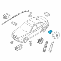 OEM BMW Accelerating Sensor Diagram - 65-77-6-911-003