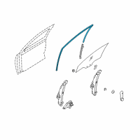 OEM 2007 Kia Rio5 Run-Front Door Window Glass Diagram - 825301G000