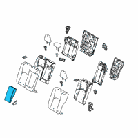 OEM 2019 Lexus UX250h Rear Seat Armrest Assembly Diagram - 72830-76020-B5