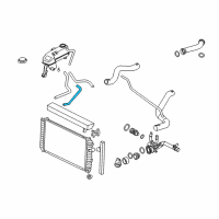 OEM Oldsmobile Alero Radiator SURGE TANK Outlet Hose Diagram - 22628361