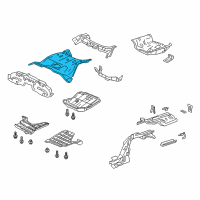 OEM 2015 Honda Accord Panel Set, RR Floor Diagram - 04655-T2F-A00ZZ