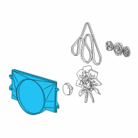 OEM Ford E-350 Club Wagon Fan Shroud Diagram - 5C2Z-8146-BA