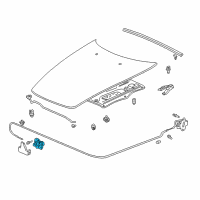 OEM 2000 Honda S2000 Lock Assembly, Hood Diagram - 74120-S2A-A05