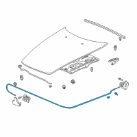 OEM Honda S2000 Wire Assembly, Hood Diagram - 74130-S2A-A01
