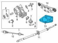 OEM Chrysler Pacifica Bracket-Differential Diagram - 68273439AA