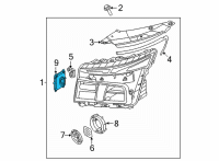 OEM 2022 Hyundai Santa Fe L.E.D Driver Module-HEADLAMP Diagram - 92180-S2500